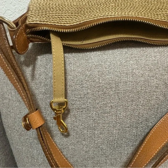 Eric Javits Woven Leather Straps Summer Shoulder  Bag - Picture 10 of 13